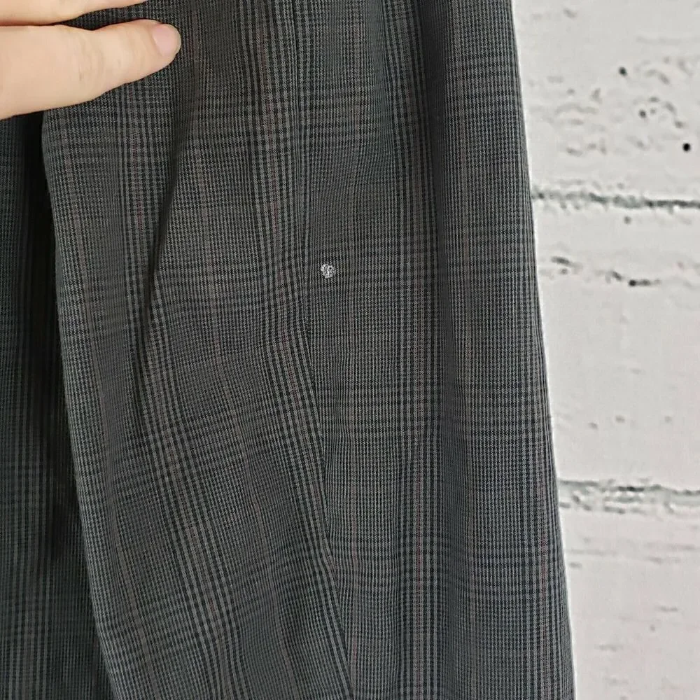 John Varvatos USA Gray Plaid 2 Button Blazer Jacket Mens Size 40 Workwear cotton